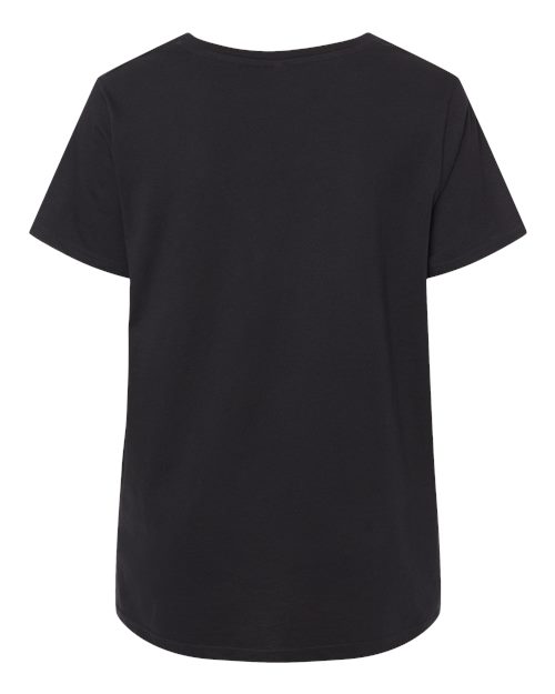 Women's Curvy Collection Fine Jersey Tee - Blended Black Back