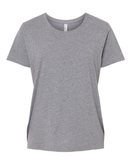 Women's Curvy Collection Fine Jersey Tee - Granite Heather Front
