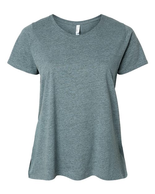 Women's Curvy Collection Fine Jersey Tee - Ice Blackout Front