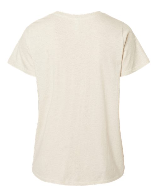 Women's Curvy Collection Fine Jersey Tee - Natural Heather Back