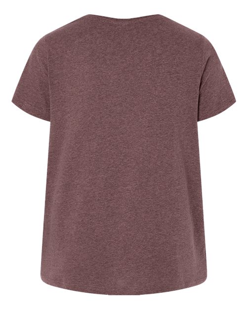 Women's Curvy Collection Fine Jersey Tee - Sangria Blackout Back
