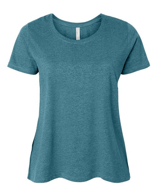 Women's Curvy Collection Fine Jersey Tee - Surf Blackout Front