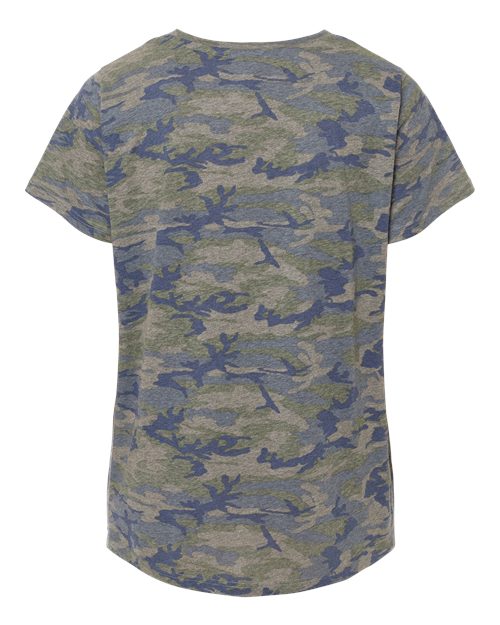 Women's Curvy Collection Fine Jersey Tee - Vintage Camo Back
