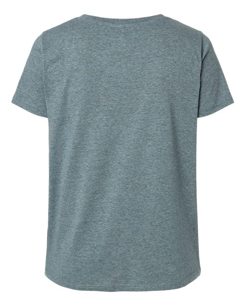 Women's Curvy Collection Fine Jersey V-Neck Tee - Ice Blackout Back