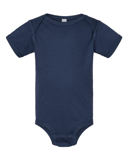 Infant Fine Jersey Bodysuit - Denim Front