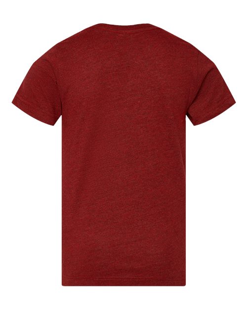 Youth Fine Jersey Tee - Cardinal Blackout Back