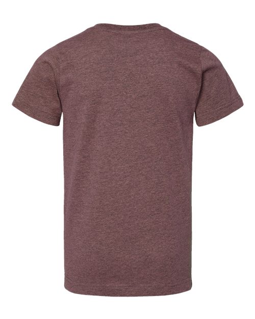 Youth Fine Jersey Tee - Sangria Blackout Back