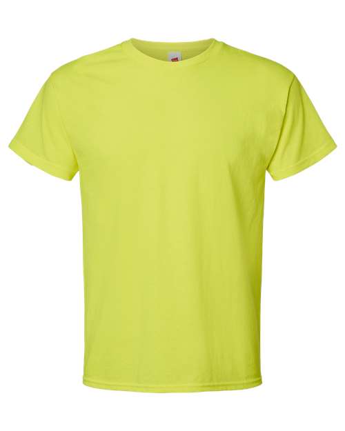 Unisex Essential-T T-Shirt - Safety Green Front