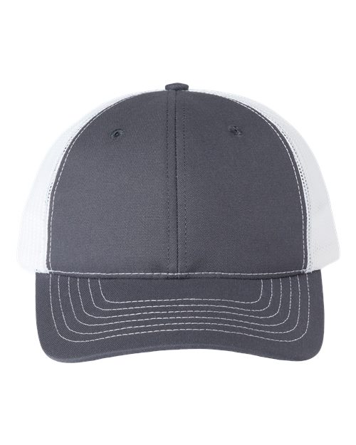 USA-Made Trucker Cap - Charcoal/ White Front