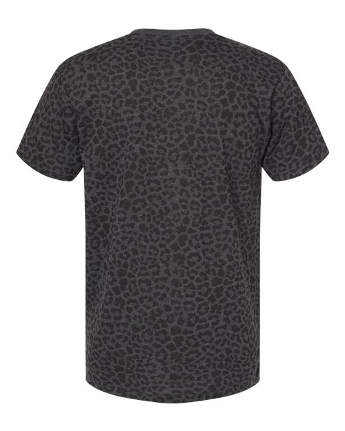 Unisex Fine Jersey Tee - Black Leopard Back