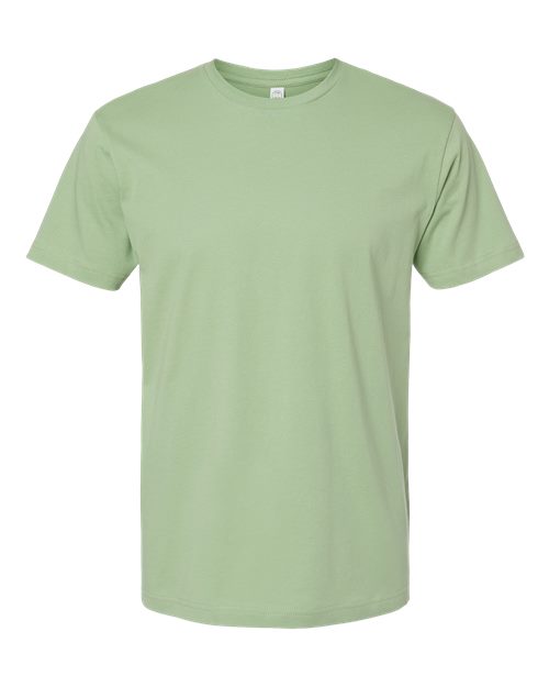 Unisex Fine Jersey Tee - Sage Front