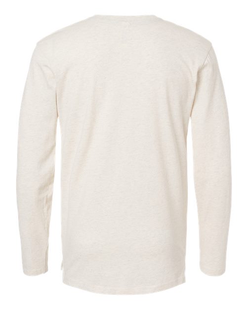 Men's Fine Jersey Long Sleeve Tee - Natural Heather Back