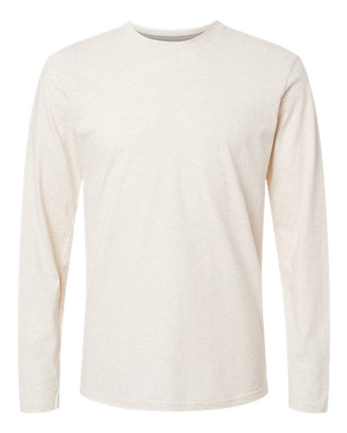 Men's Fine Jersey Long Sleeve Tee - Natural Heather Front