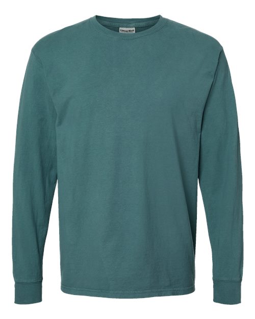 Unisex Garment-Dyed Long Sleeve T-Shirt - Cactus Front