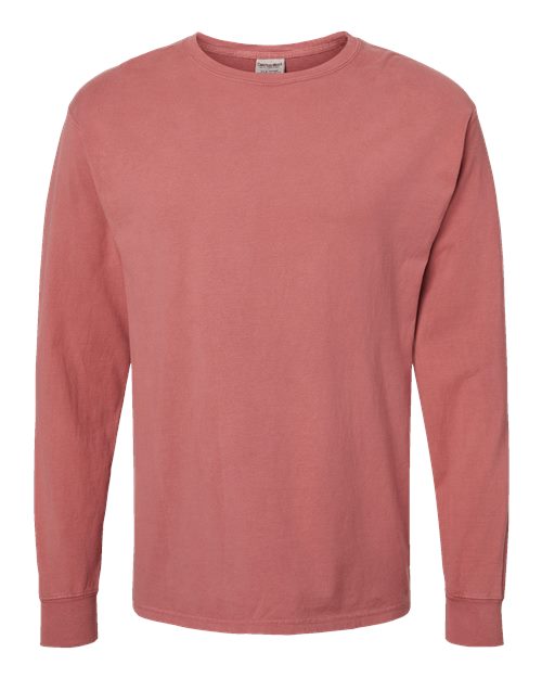 Unisex Garment-Dyed Long Sleeve T-Shirt - Nantucket Red Front