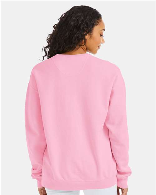 Unisex Garment-Dyed Crewneck Sweatshirt - Cotton Candy Back