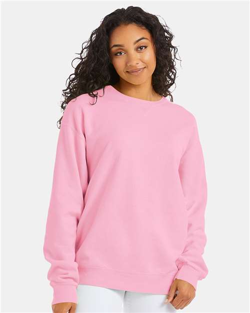 Unisex Garment-Dyed Crewneck Sweatshirt - Cotton Candy Front