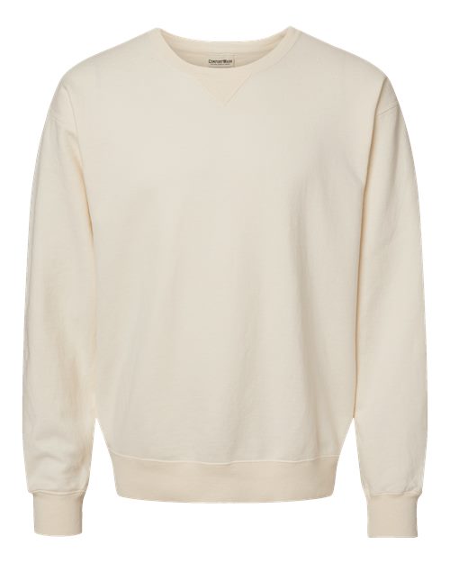 Unisex Garment-Dyed Crewneck Sweatshirt - Parchment Front