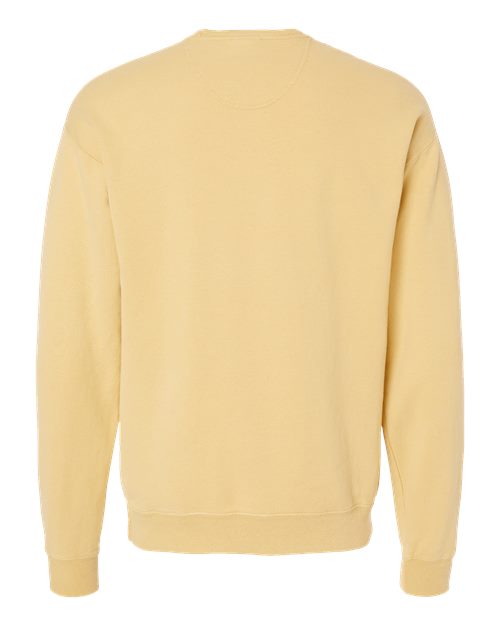 Unisex Garment-Dyed Crewneck Sweatshirt - Summer Squash Yellow Back