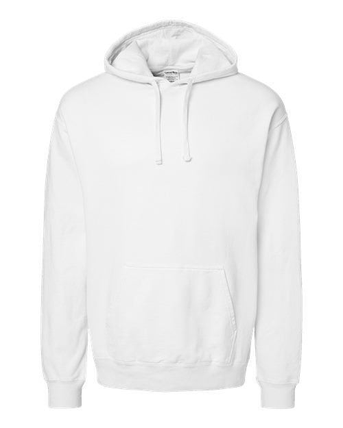 ComfortWash by Hanes Unisex Garment-Dyed Hooded Sweatshirt - White Front