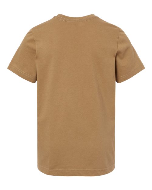 Youth Fine Jersey Tee - Coyote Brown Back