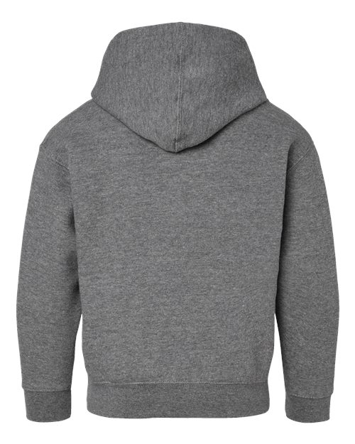 Youth Fleece Hoodie Sweatshirt - Granite Heather Back