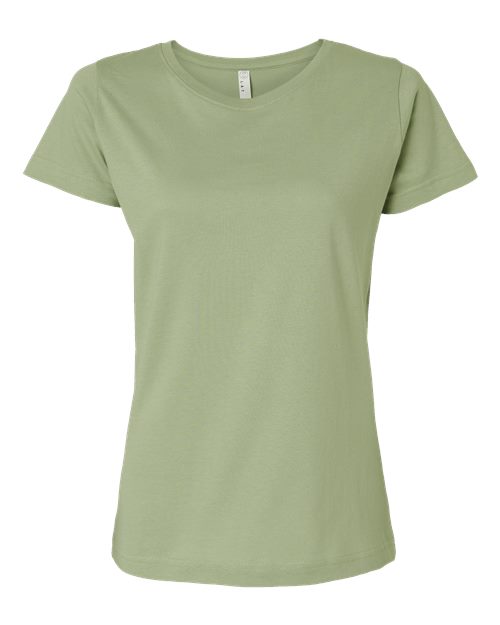 Women's Fine Jersey Tee - Sage Front