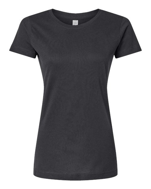 LAT Women's Fine Jersey Tee - Slate Front
