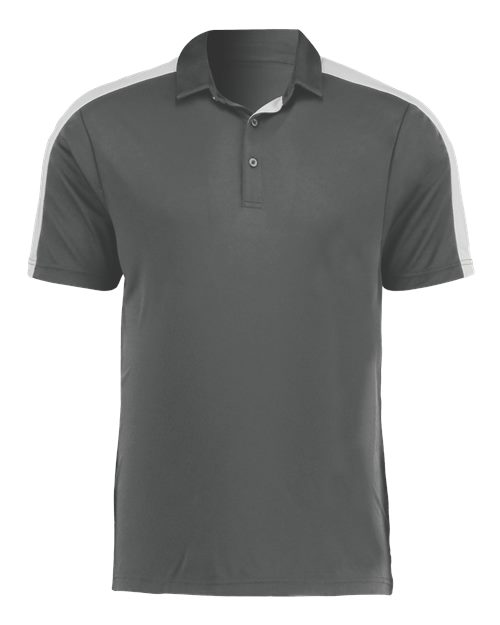 Men's Two-Tone Vital Polo - Graphite/ White Front