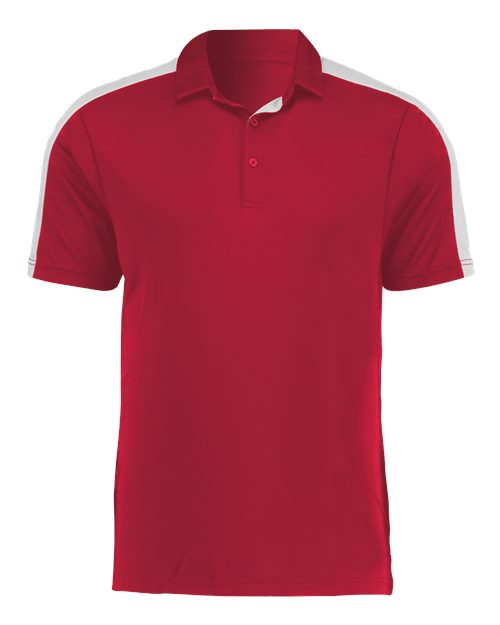 Men's Two-Tone Vital Polo - Scarlet/ White Front