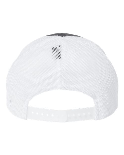 112+ R-Flex Adjustable Trucker Cap - Charcoal/ White Back