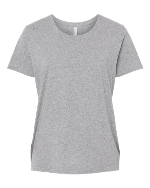 LAT Women's Curvy Collection Fine Jersey Tee - Heather Front