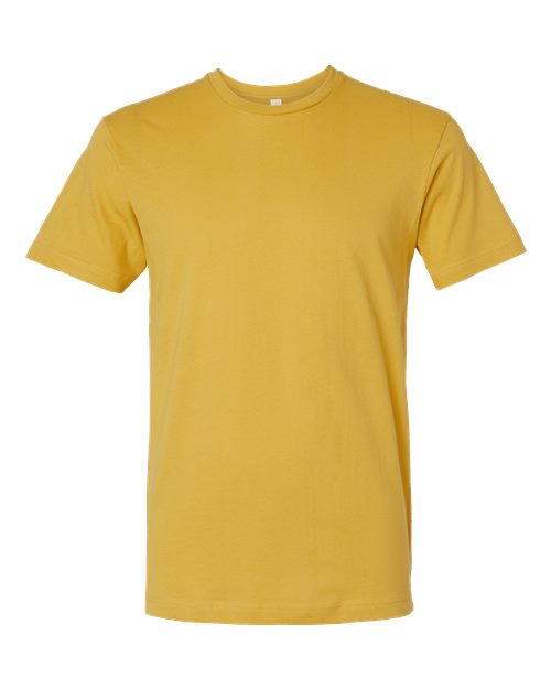 Unisex Fine Jersey Tee - Mustard Front