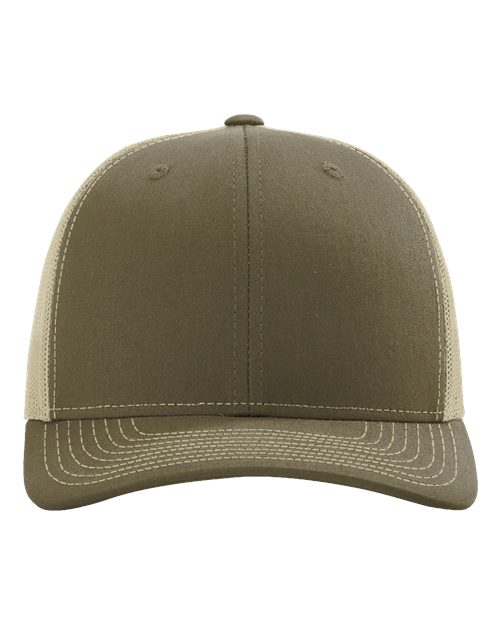 Sustainable Trucker Cap - Loden/ Khaki Front