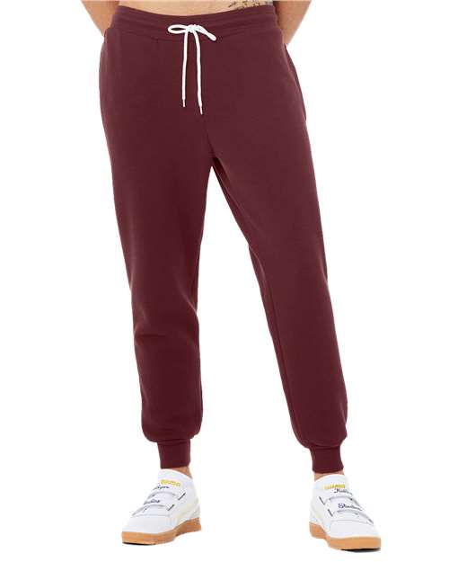 Unisex Sponge Fleece Joggers - Maroon Front