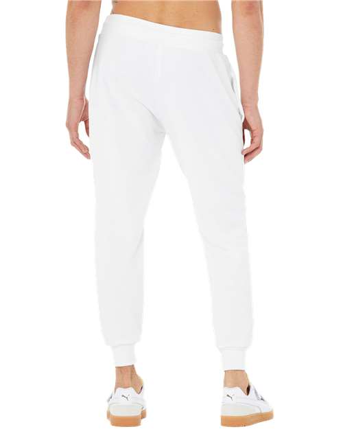 Unisex Sponge Fleece Joggers - White Back