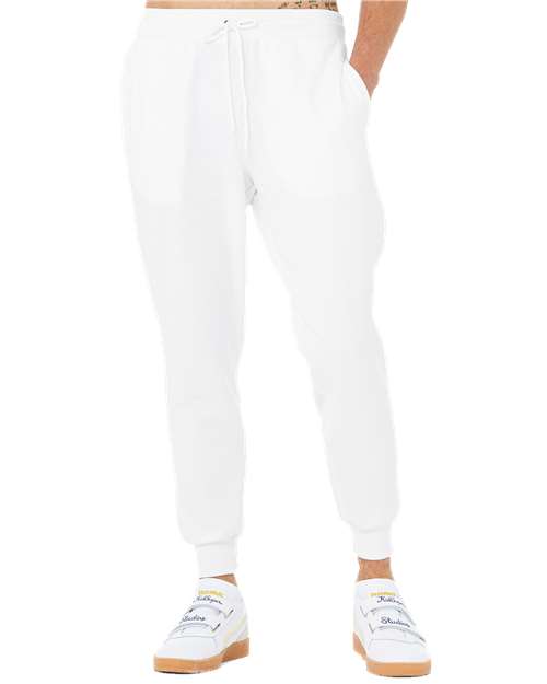 Unisex Sponge Fleece Joggers - White Front