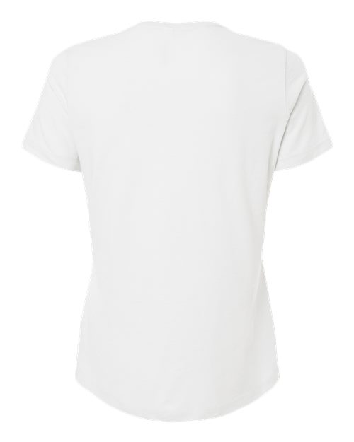 Women’s Relaxed Fit Heather CVC Tee - Solid White Blend Back