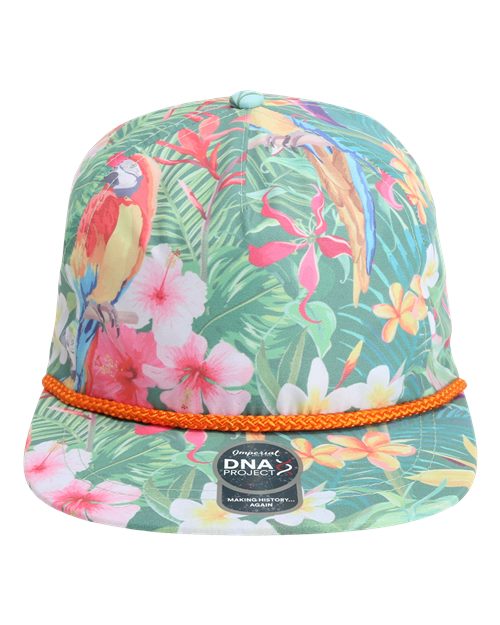 The Aloha Rope Cap - Hawaiin Rainforest Front