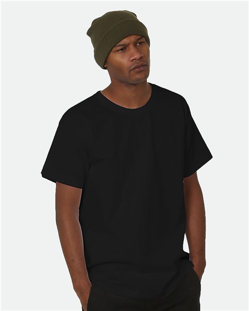 Unisex USA-Made Heavyweight T-Shirt - Black Front