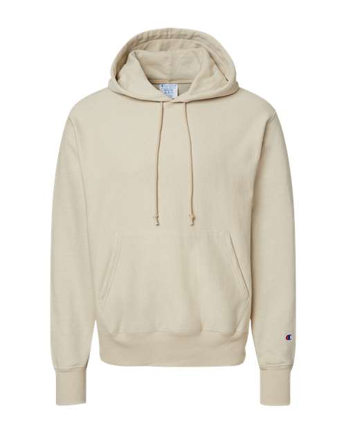 Unisex Reverse Weave® Hooded Sweatshirt - Sand Front