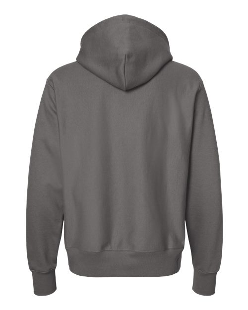 Unisex Reverse Weave® Hooded Sweatshirt - Stone Grey Back