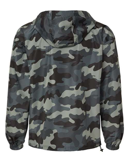 Unisex Packable Anorak Jacket - Concrete Camo Back