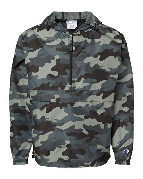 Unisex Packable Anorak Jacket - Concrete Camo Front