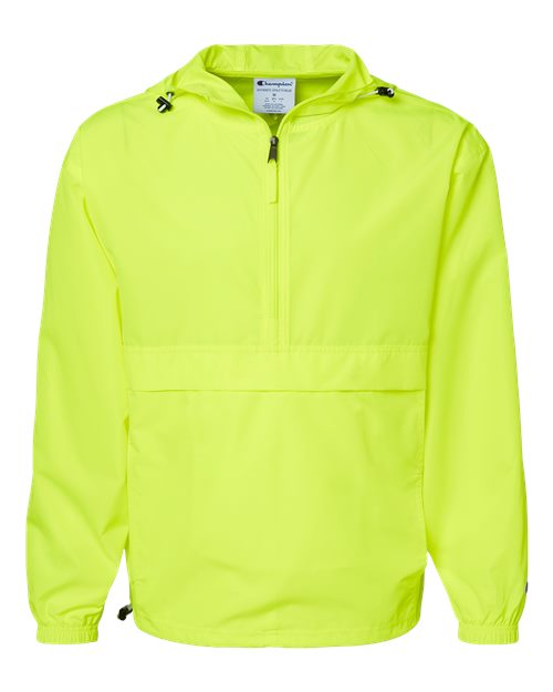 Unisex Packable Anorak Jacket - Safety Green Front