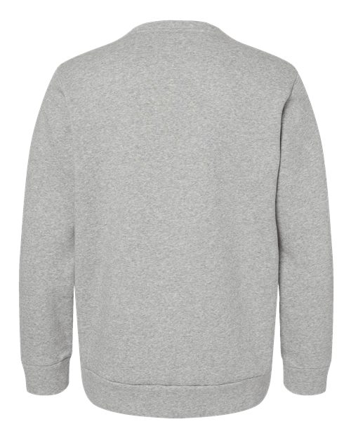 Unisex Fleece Crewneck Sweatshirt - Grey Heather Back
