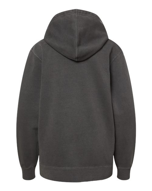 Youth Midweight Pigment-Dyed Hooded Sweatshirt - Pigment Black Back