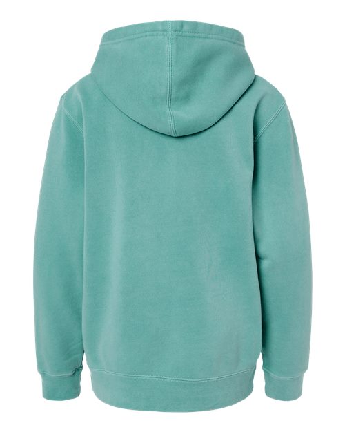 Youth Midweight Pigment-Dyed Hooded Sweatshirt - Pigment Mint Back