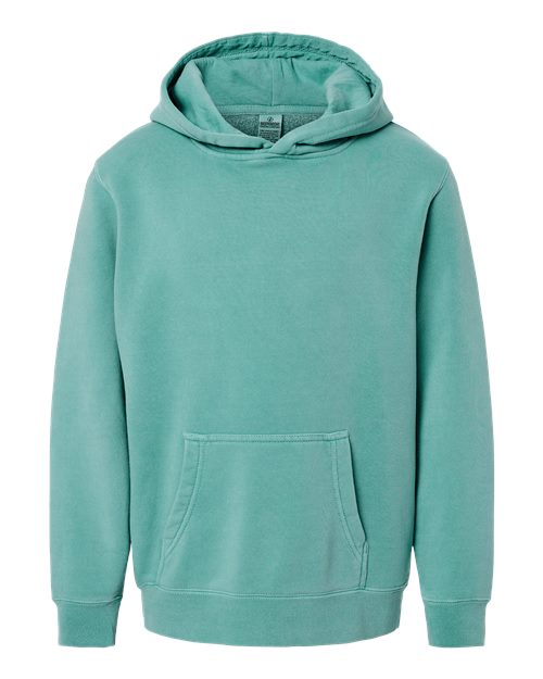 Youth Midweight Pigment-Dyed Hooded Sweatshirt - Pigment Mint Front