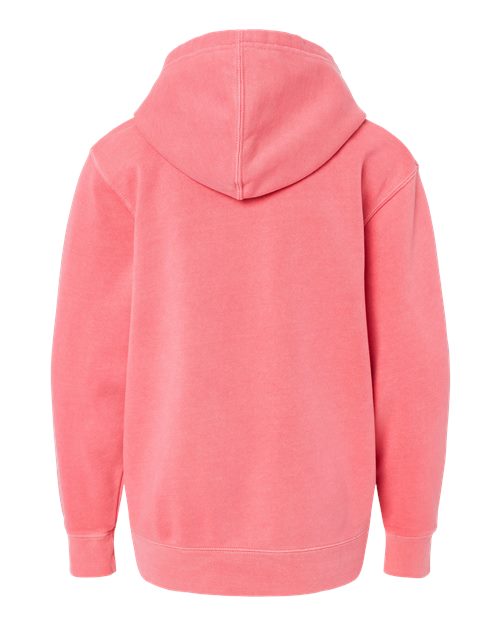 Youth Midweight Pigment-Dyed Hooded Sweatshirt - Pigment Pink Back